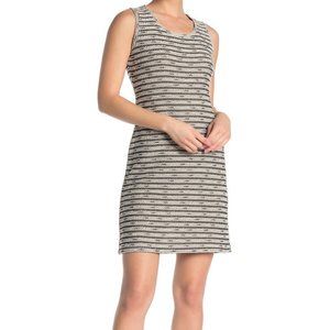 Max Studio Textured Stripe Sleeveless Sheath Dress in Grey (RRP $118)